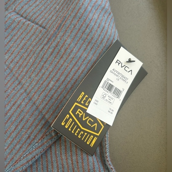 RVCA NWT DAYSHIFT STRIPE II L/S SHIRT Size M - Picture 8 of 12